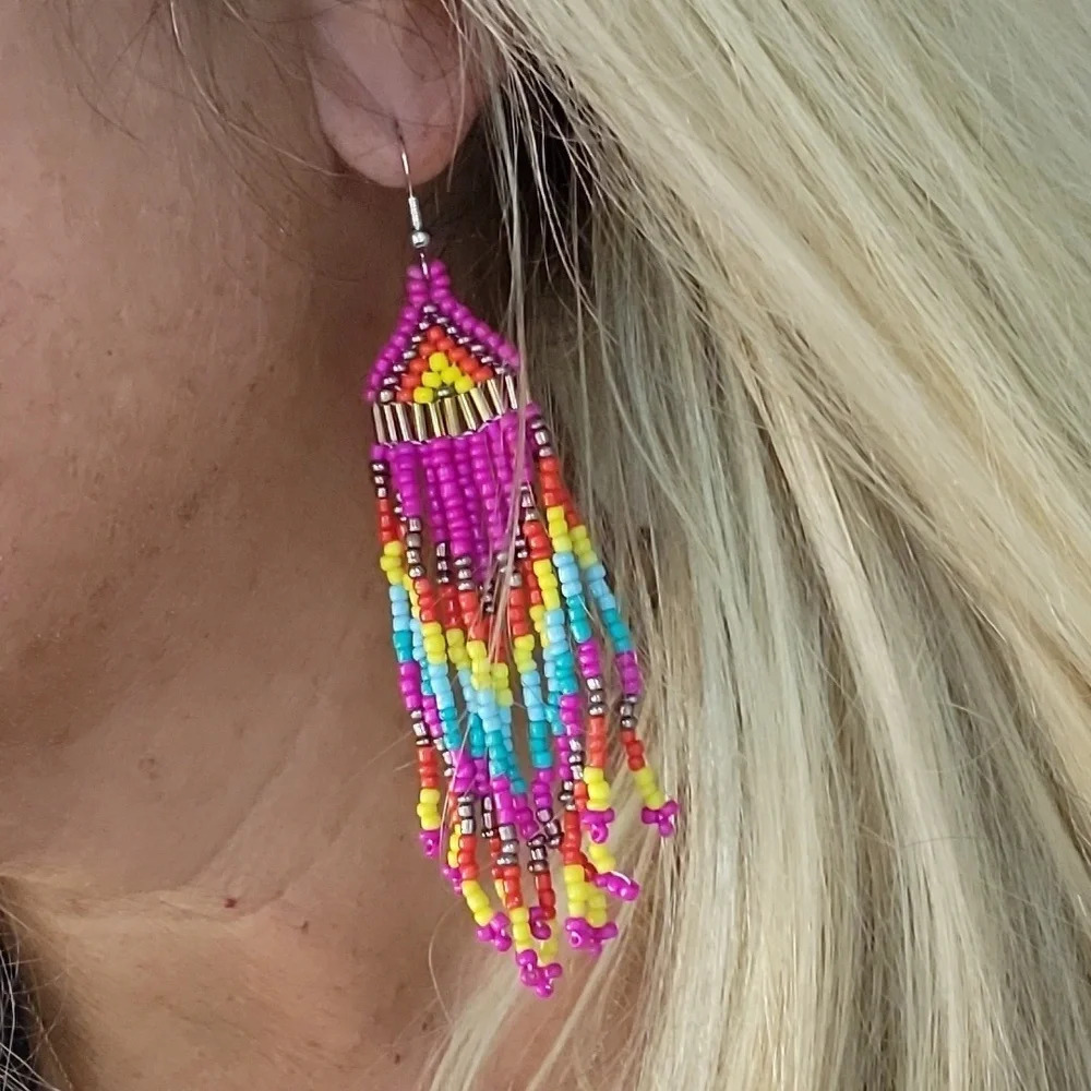 Y2K FESTIVAL TASSEL DROP EARRINGS